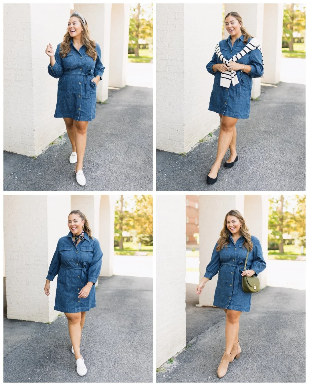 Denim dress fall outfit online